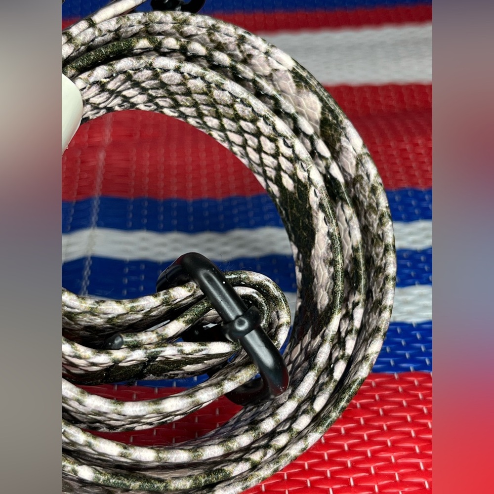 🥳✨ NWOT - Popular Interchangeable Python Snake Print Crossbody Purse Belt Strap - Picture 6 of 8